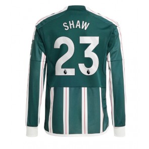 Manchester United Luke Shaw #23 Udebanetrøje 2023-24 Lange ærmer